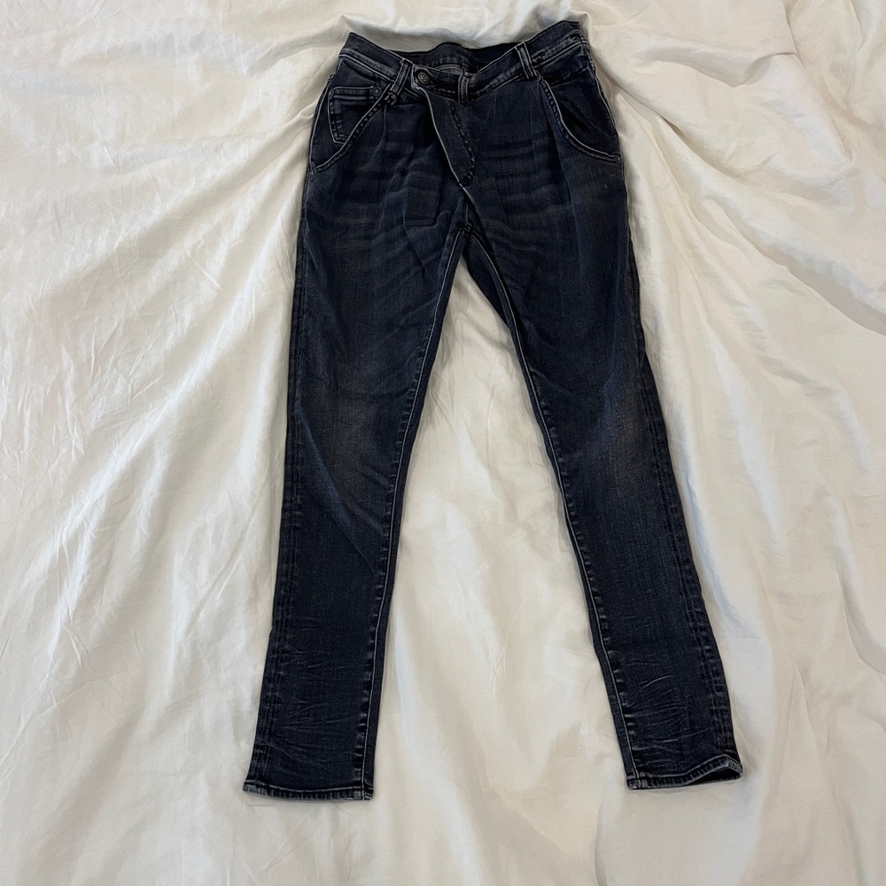 R13 Premium Denim Designer Women’s Faded Black Straight Slim Loose Jeans